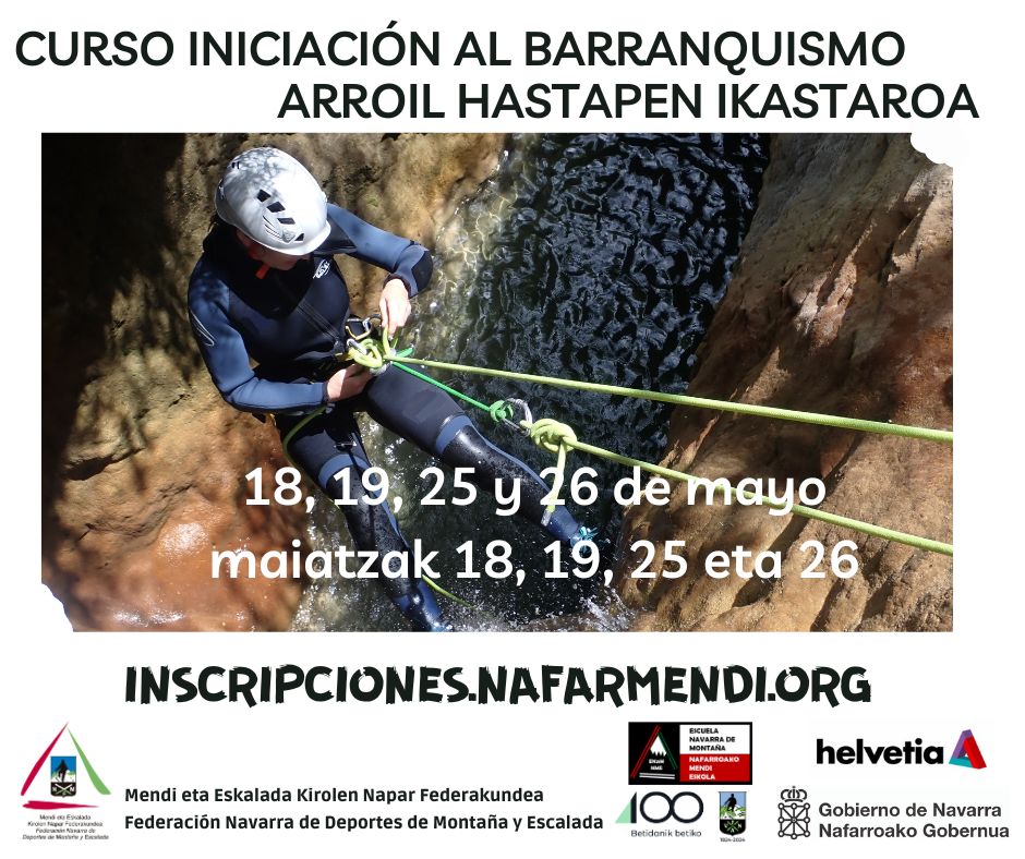 CURSO INICIACI&Oacute;N BARRANQUISMO, ESCALADA, ORIENTACI&Oacute;N Y GPS